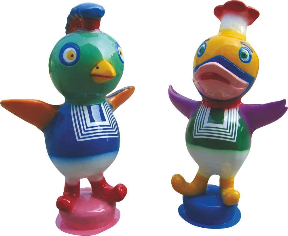 玻璃鋼(gang)産(chan)品(pin) 小(xiǎo)鴨，小(xiǎo)雞迎